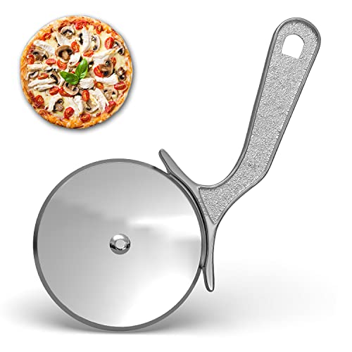 Better Houseware Professional Pizza Cutter Wheel Stainless Steel - Handheld Pizza Cutter Wheel, Kitchen Pizza Tools, Pizza Slicer Wheel - Home & Commercial Kitchen Use, Durable & Dishwasher Safe #TOP7