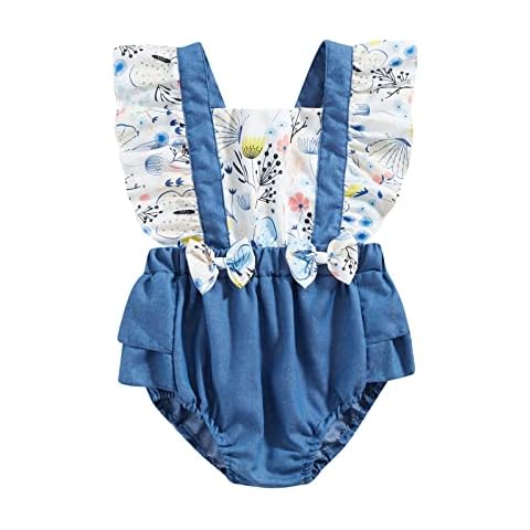 Loalirando Baby Girl Floral Romper Cover