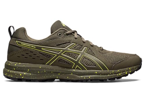 ASICS Men's Torrence Trail Sportstyle Shoes, 10.5, Brown Stone/Lemon Spark