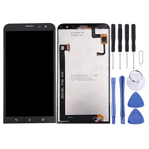 Riparazione del Telefono Mobile i Pezzi di Ricambio Schermo Completo e digitalizzatore LCD for ASUS Zenfone 2 Laser / ZE601KL (Nero) (Colore : Nero)