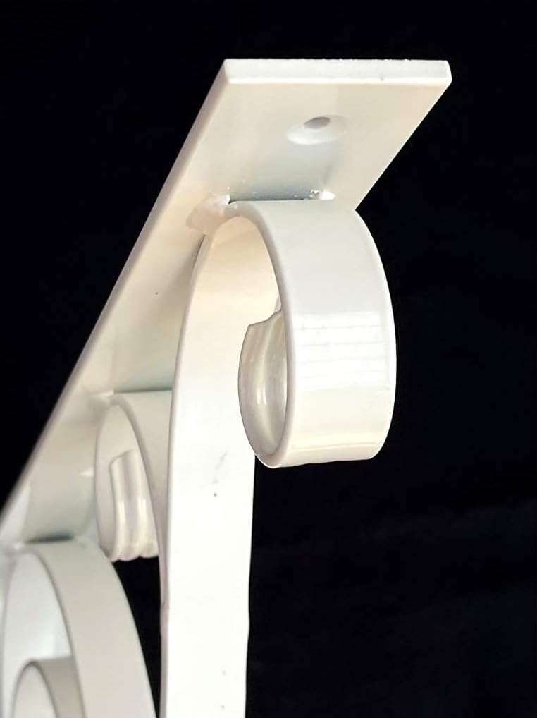 DanDiBo Consola de 50 x 50 cm, bandas para la cabeza de hierro forjado, metal blanco, conector angular, consola de pared, soporte para estanterías