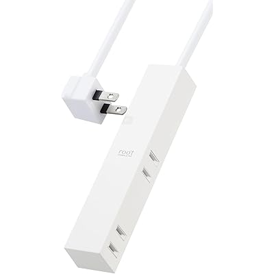 エレコム 電源タップ 見せるインテリア roo't(ルオット) 4個口 2.5m ホワイト AVT-D3-2425WH