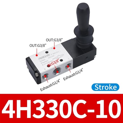 Vanne de commande manuelle 4H330C-10 pneumatique à 3 positions 5 voies