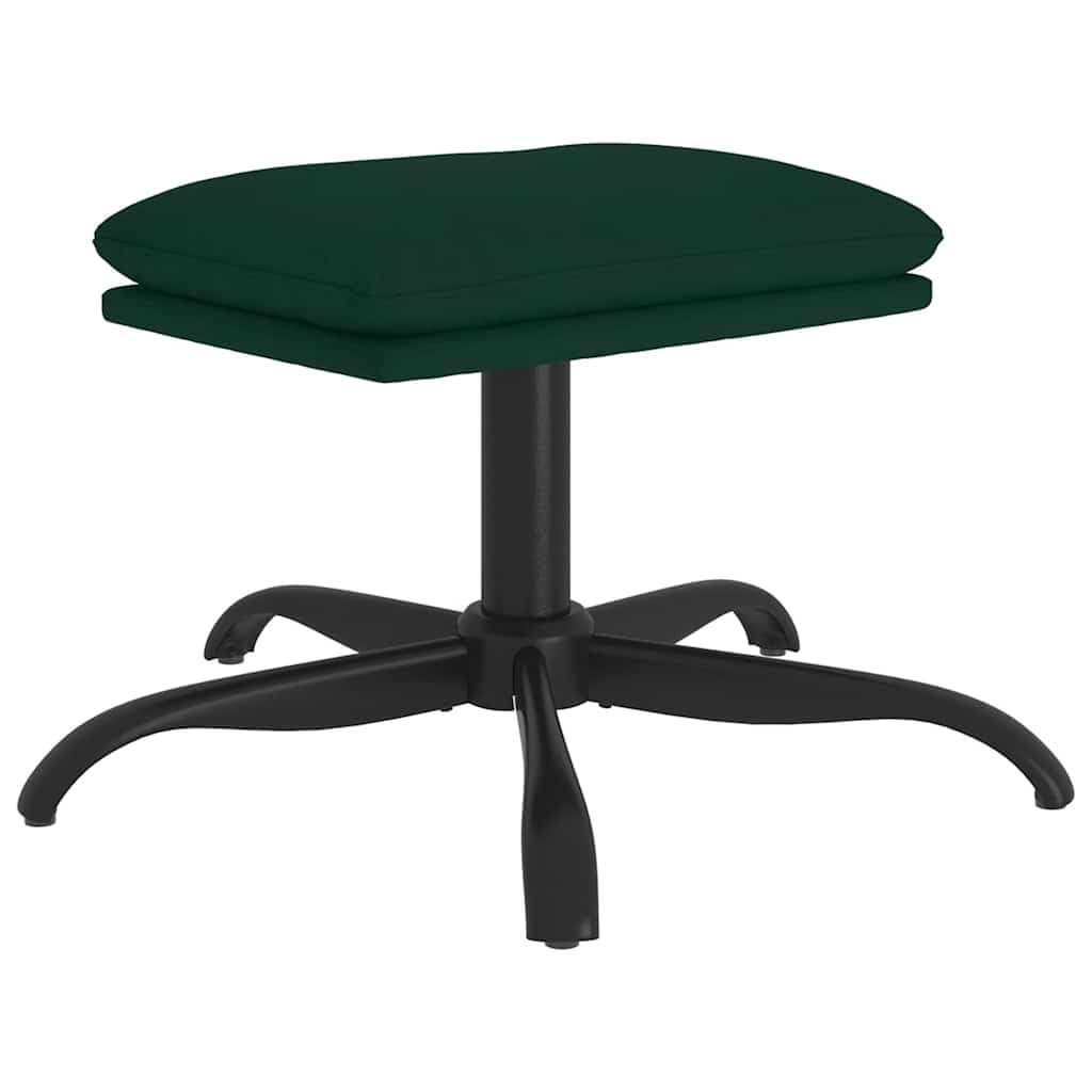 Tabouret bas en velours vert premium et design élégant chic