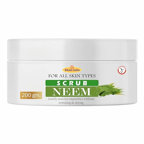Image of Khadi 100% Pure & Herbal Neem Scrub - Anti-Acne & Purifying Face & Body Exfoliator - 400g