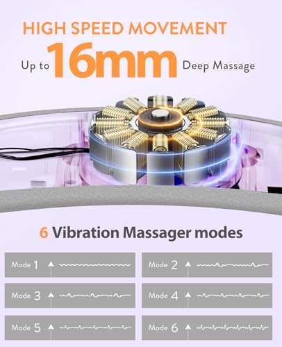 Image of Portable Heating Pad for Period Cramps: 6 Heat Levels and 6 Massage Modes | Cordless Electric 8s Fast Heating Large Belly Wrap Belt for Menstrual, Back Pain Relief - A Gift for Women Girls Her