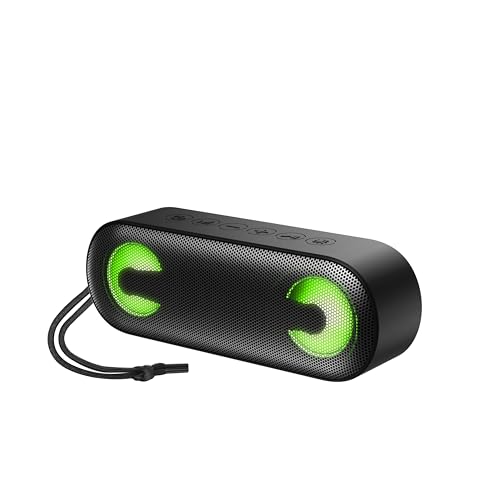 Altavoz Bluetooth Portátil Potente 40W, Altavoces Bluetooth 5.4 con Emparejamiento TWS,7 Cambios RGB, 30 H Reproducción, Impermeable IPX7, Speaker de Exterior para Viajes/Deportes/Fiestas/Ciclismo