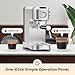 Espresso Machine 20 Bar, Compact Espresso Maker, Stainless Steel Professional Expresso Coffee Machines with Steam Milk Frother & 34oz Removable Water Tank for Home & Office, Latte, Cappuccino, Silver