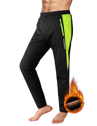 ROCKBROS Fahrrad Hose Winter Thermo Fahrradbekleidung Lange Fahrradhose Hohe Sichtbarkeit & Winddicht Radlerhose für Outdoor-Aktivitäten wie Radfahren, Wandern, Klettern Damen/Herren 4XL