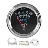 JDMSPEED 7-153 Oil Pressure Gauge Kit 0-100 PSI Universal Fit 12V DC Chrome Black