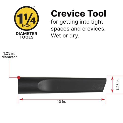 Shop-Vac 9064300 1.25 Inch Diameter Cleaning Kit, Includes Round Brush, Crevice Tool, and Gulper Nozzle, Black, Ideal for Upholstery, Blinds, and Car Interiors (1-Pack) by Shop-Vac - Image 5