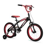 Huffy Moto X Boys 16' Bike, Ideal for Ages 4 to 6 Years Old, Moto X Accents, Adjustable Comfort, Chain Guard for Safety, Removable Training Wheels, Sleek Red and Black Frame