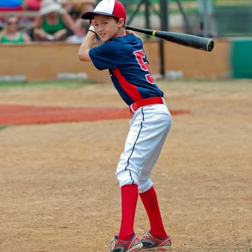 Image of Haysandy Baseball or Softball Sock and Belt Combo Set 5 Football Baseball Socks with Softball Belt for Kids Youth Boys