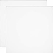 2 Pieces Silicone Rubber Sheet Translucent 9.8 x 9.8 inches (250 x 250 mm) Thickness 0.08 inch (2 mm) Heat Resistant Weather Proof Anti-Slip Scratch Industrial Protective Mat