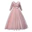 Abito Da Principessa IMEKIS Per Ragazza: Vestito Di Pizzo E Tulle Con Paillettes Per Matrimonio E Compleanno (Taglie 3-12 Anni - Cotone/Polyester)