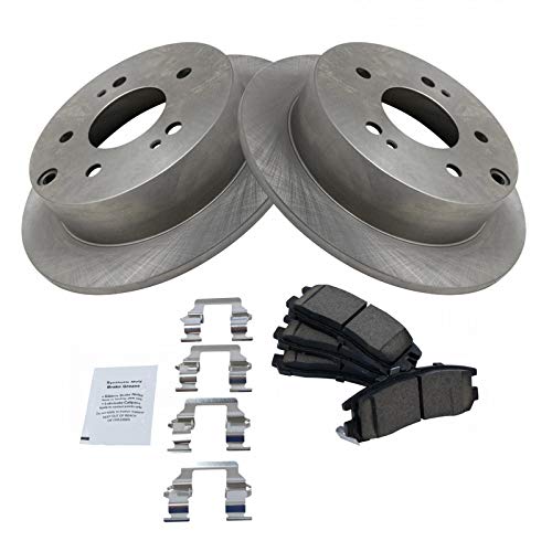 Image of TRQ Rear Brake Pad and Rotor Set Ceramic