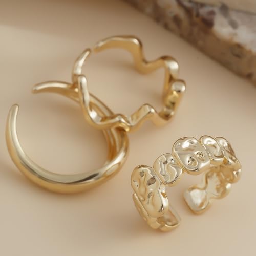 Image of Shining Diva Fashion Combo Set Gold and Silver Plated Rings for Women and Girls Stylish