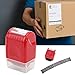 2PCS Confidential Roller Stamp, Identity Theft Protection Roller Stamp Ink Roller Identity Protection Address Stamp Personal Privacy (Red S)