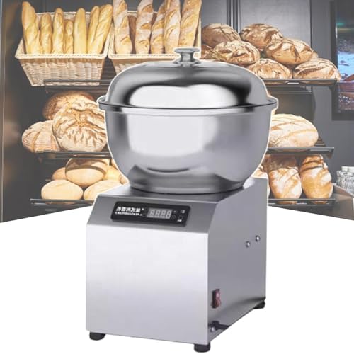 Commercial Vertical Mixer - Electric Dough Kneader with Led Display, 30-Minute Timer, Stainless Steel Construction, 5 Kg Capacity, Forward and Reverse Functions, Suitable,8kg