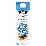 So Delicious Dairy Free Coconut Milk Creamer, French Vanilla, Vegan, Organic, Non-GMO, Creamy Plant Based Coffee Creamer, 32 FL OZ Carton