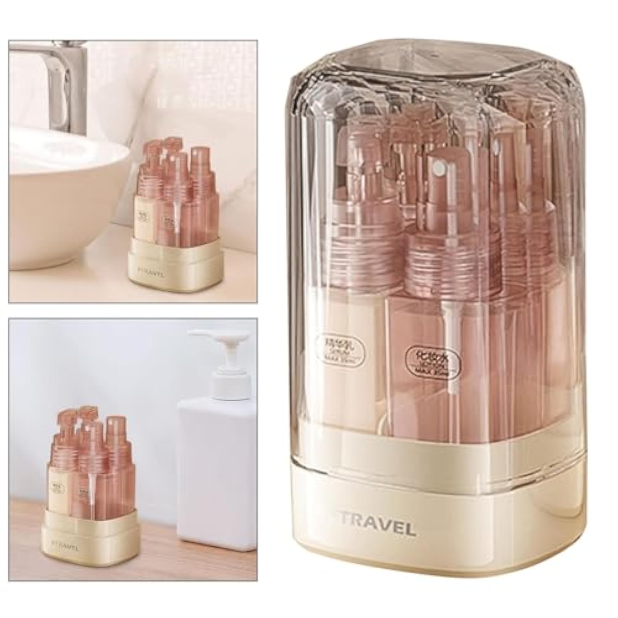 4X Travel Bottles Set for Body Lotion and Cosmetics