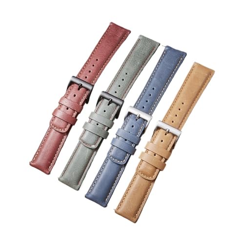 Correas de reloj de cuero genuino italiano para sustituir pulseras desgastadas de 20mm 2