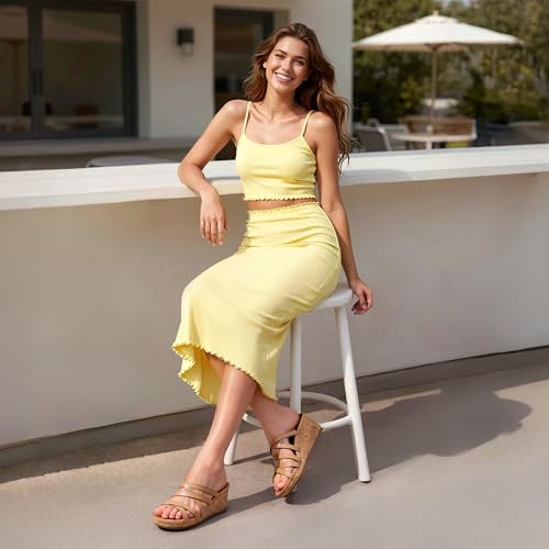 Image of DREAM PAIRS Women Platform Dressy Strappy Wedge Sandals