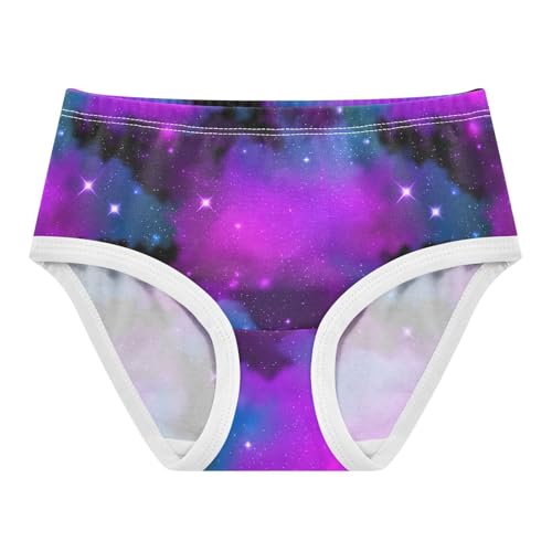 Joisal Cotton Toddler Underwear Floral Galaxy Purple Stars Fog Panties Little Girl Fun Briefs Undies Kids 2t