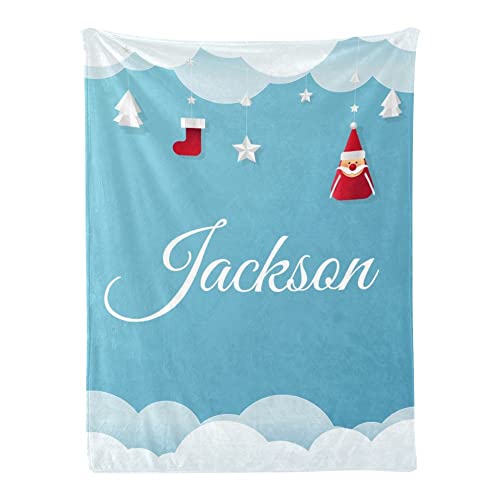 Gypsophila Personalized Christmas Blankets with Text Custom Baby Boys Blankets for Christmas ?50