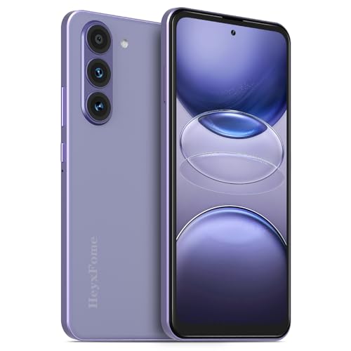 HeyxFome H4 Handy Ohne Vertrag 4G Android 14, 3GB+32GB, 6.6 HD+, 3GB RAM Smartphone ohne vertrag Günstig, Octa Core, 16MP+5MP Smartphone Simlockfreie, Dual SIM/Face ID/GPS DE (Lila)