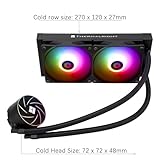 TR-Thermalright AQUA ELITE 240 ARGB Liquid CPU Cooler, 240mm Aio Cooling, Double PWM Fans Low Noise-ARGB,for AMD AM4/AM5, Intel LGA1851/1700/115x/1200/2011(Black) - Image 5