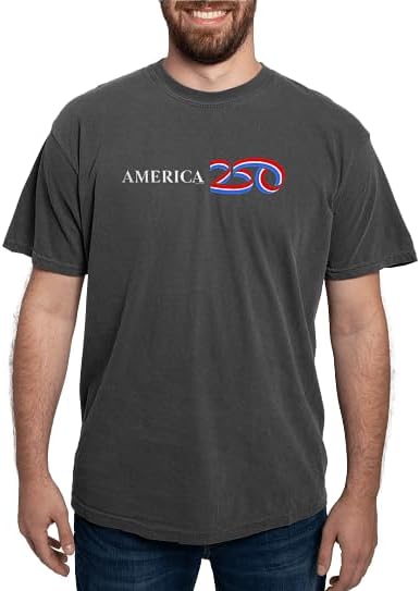 CafePress America250: White Horizontal Logo Men's Comfort Colors® T Shirt Mens Comfort Colors Shirt