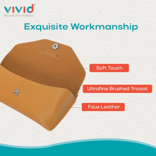 Image of VIVID Unisex Specs Snap Button Eyewear Dabbi Faux Leather Soft Case Cover