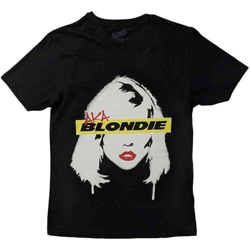 Blondie T Shirt The Aka Eyestrip Logo Nouveau Officiel Unisex Noir Size M