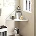 Giantex Corner Floating Desk, Wall Mounted Computer Desk with Storage Shelf, Space-Saving Writing Desk, Triangle Laptop Desk for Living Room, Study, Bedroom, Home Office & Small Spaces (White)