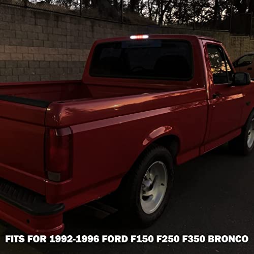 Third 3Rd Brake Light Led Tail Lights For Ford F150 F250 F350 Super Duty Bronco 1992 1993 1994 1995 1996 1997 Ford Cargo Light Lamp Rear Center High Mount Brake Stop Light Assembly - Smoke Lens #TOP6