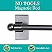 Turquoize 2 Pack Magnetic Curtain Rods for Metal Doors 1/2