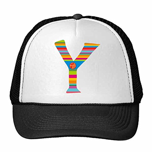 Chapeau de camionneur Y alphabet fruit mignon en maille nylon réglable