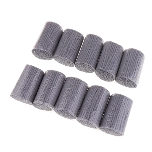 Zalati Acrylic Yarn, 10 Bundle - Knotting & Crochet Yarn for Knotted Carpet/Pillows/Latch Hook - Handicrafts & Home Textiles - 2.36 inch Length - Grey