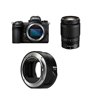 Nikon Z 6II + Objectif Z 24-200 f/4-6,3 VR, Appareil Photo Numérique Hybride Plein Format +Nikon Bague d’adaptation FTZ II JMA905DA Noir