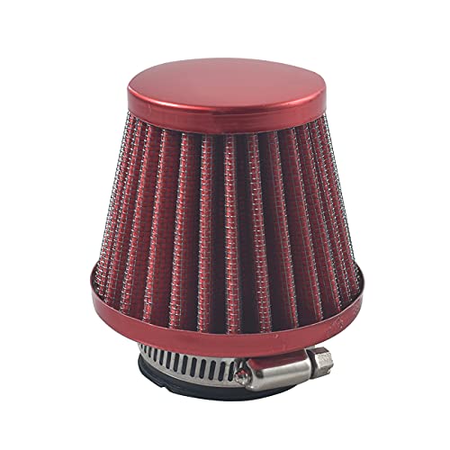 CPVNQMDG 38mm 1.5" Red Air Filter Intake Induction Kit Universal for GY6 50cc QMB139 Taotao Sunl BMS Lance Wildfire Moped Scooter Predator 212cc GX200 196cc Engine Mini Bike Go Kart Red