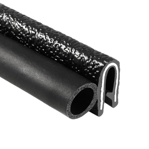 TRIM-LOK Trim Seal, Edge Trim with Side Bulb, Fits 0.375-Inch Bulb, 1/8-Inch Edge, 25-Foot Length, Black Pebble Finish, Flexible PVC Plastic Trim with EPDM Rubber Weather Stripping TRIM-LOK Trim Seal, Edge Trim with Side Bulb, Fits 0.375-Inch Bulb, 1/8-Inch Edge, 25-Foot Length, Black Pebble Finish, Flexible PVC Plastic Trim with EPDM Rubber Weather Stripping