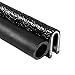 Trim-Lok Trim Seal with Side Bulb - PVC Plastic Trim with EPDM Rubber Bulb Seal - Fits 1/8" Edge, 3/8" Bulb Seal Diameter, 25' Length