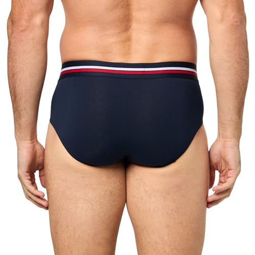 Lacoste Men's Cotton Stretch Tricolor Waistband Briefs, 3-Pack3