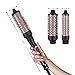 VAGARY 3 in 1 Thermal Brush Set, Heated Round for Blowout Look, Dual Voltage Curling Iron Brush, Ceramic Tourmaline, 3 Detachable Combs, 5 Temperature Settings