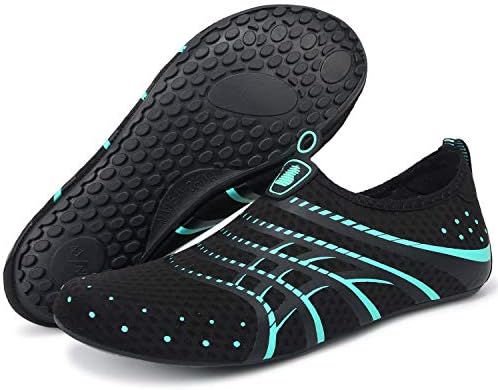 BARERUN Adult Swim Water Shoes Quick Dry Non-Slip for Girls Boys Blue 8.5-9.5 M US Women / 7-7.5 M US Men