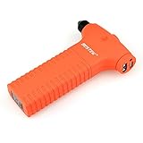 BESTEK 500A Peak 11000mAh Car Jump Starter Power Source with Built-in Escape Hammer, Orange