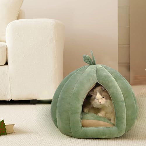 Lit grotte pour chat chaud et doux avec cachette lavable - 4