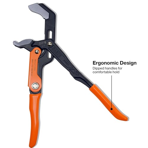 Image of KLEIN TOOLS 68231 Pipe Wrench, S-Jaw Quick-Adjust Plumbers Wrench Fits Up to 2-Inch Round Pipe and 1-1 /2-Inch Hex Nuts, 17-Inch