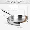 EWFEN Stainless Steel Cookware Set, 3 Ply 17 Piece Stainless Steel Pot and Pan Set, Oven Dishwasher Safe | Induction Compatible Frying Pans, Saucepans, Saute Pan & Stock Pot, PFOA, PTFE & PFOS Free #4